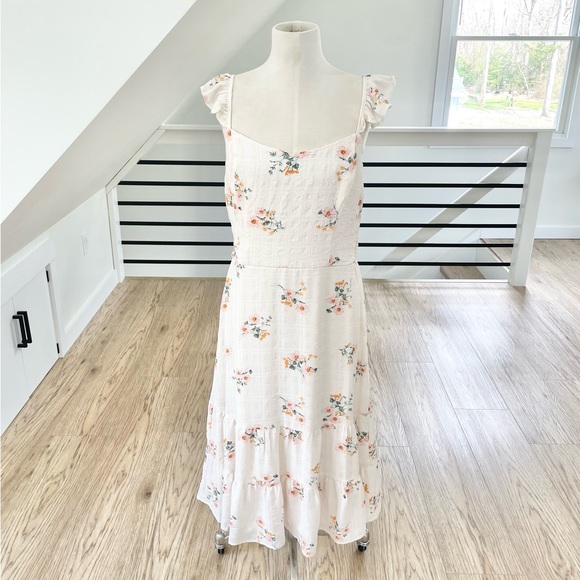 Lily Rose Dresses & Skirts - NWT XXL Lily Rose floral and cream, ivory, pink textured, midi dress